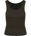 NS344 Native Spirit Ladies Ribbed Tank Top organic khaki colour image